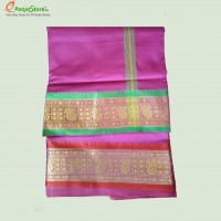 Art Silk Dhothi With Big Border (Violet Colour) (9*5)