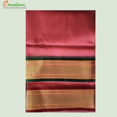 Art Silk Dhothi With Big Border (Maroon Colour) (9*5)