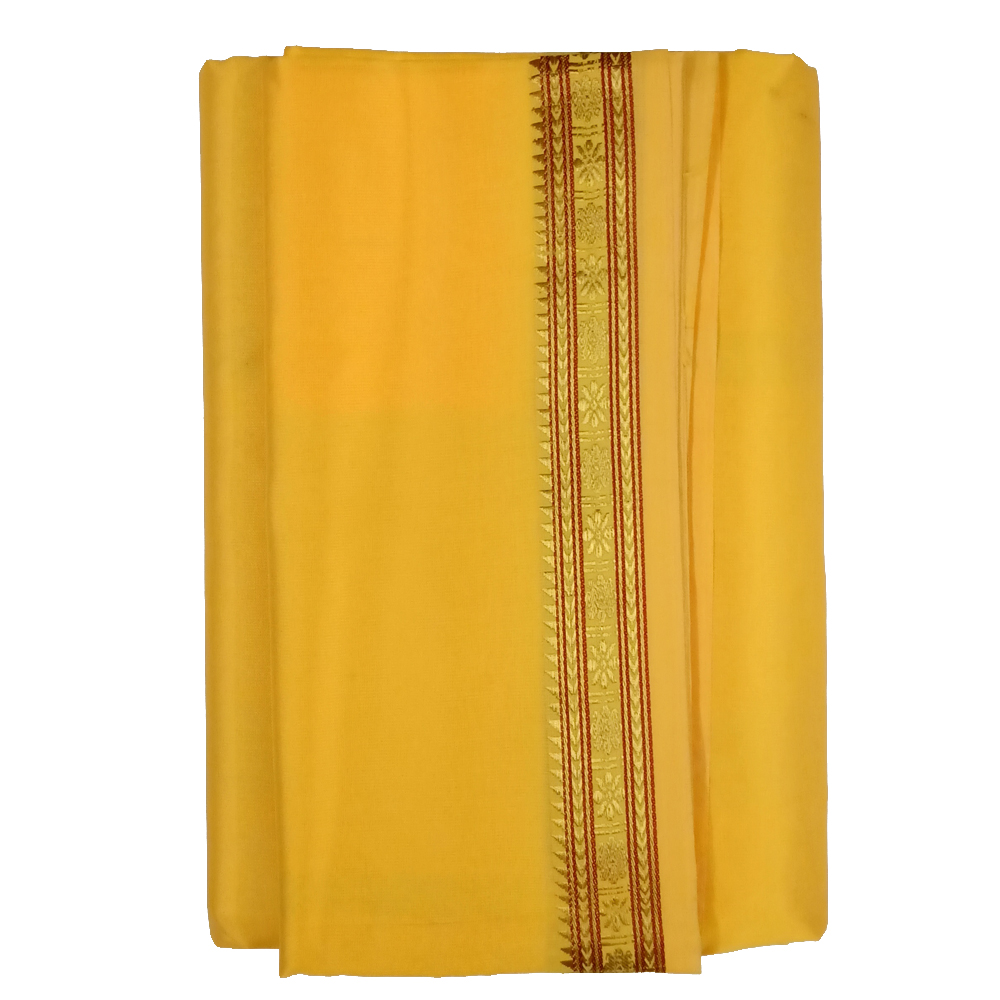 Art Silk Dhothi(Yellow Colour)