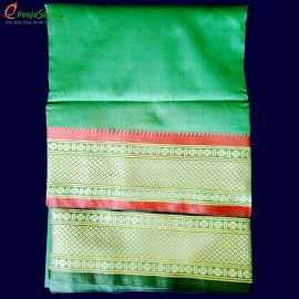 Art Silk Dhothi With Big Border (Green Colour) (9*5)