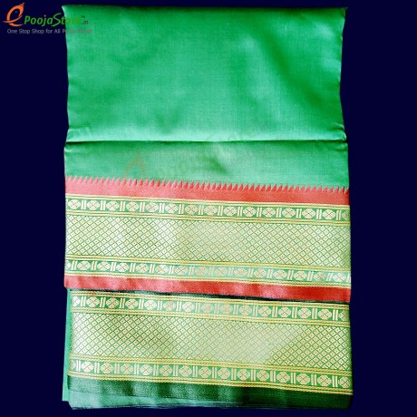 Art Silk Dhothi With Big Border (Maroon Colour) (9*5)