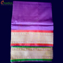 Art Silk Dhothi With Big Border (Blue Colour) (9*5)