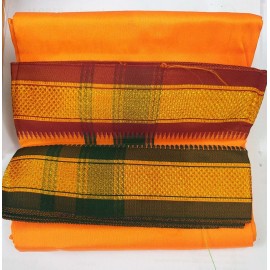 Dhothi for Utsava Vigraham (Orange Colour) (1.8 Meters) (Pack Of 1)