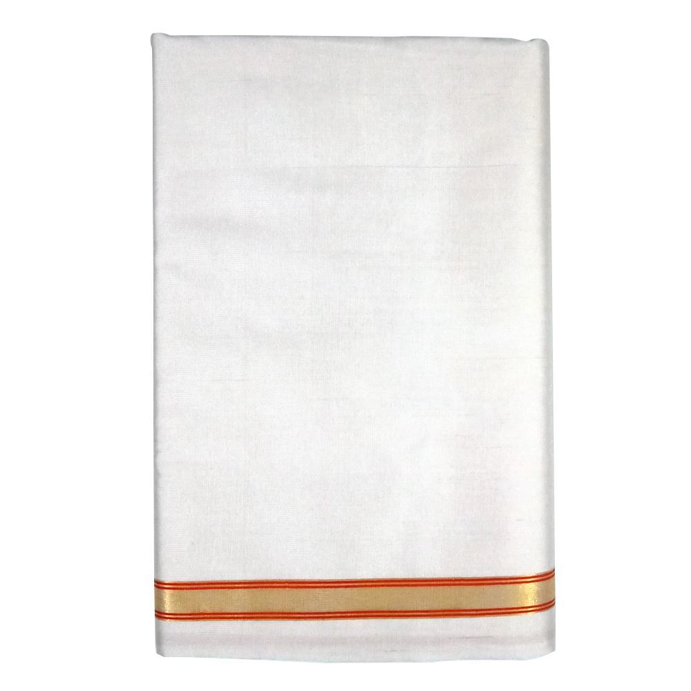 Art Silk Dhothi (White Colour)