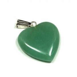 Green Aventurine Heart Pendant (For Luck)