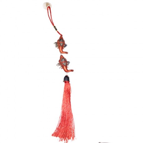 Ganesha Car Hanging (Red)