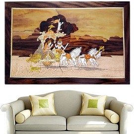 Bhagavad Gita (Rosewood Curved Painting)