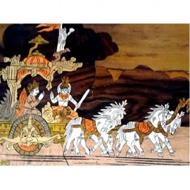 Bhagavad Gita (Rosewood Curved Painting)