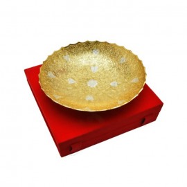 Silver & Gold Plated 11" Diameter Fruit Bowl