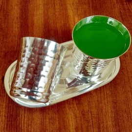 Hammer Glass Set 2 Pcs  (Silver Coated)