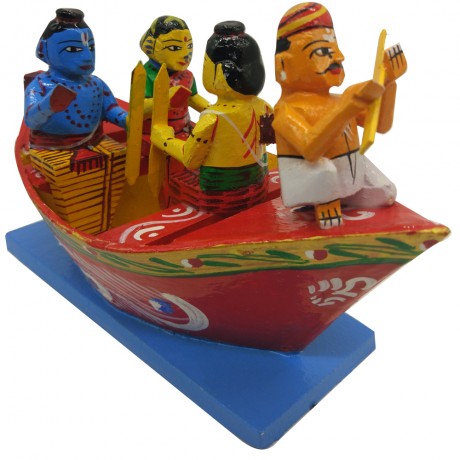 Rama Parivar Sailing in the Boat 