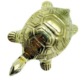Pure Brass Vastu Fengshui Tortoise With Plate For Good Luck (Big)