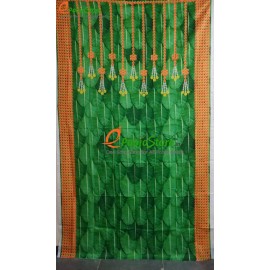 Banana Leaf And Hanging Marigold Flowers Garland Curtain/ WallDrop /Designed Backdrop For All Occasions