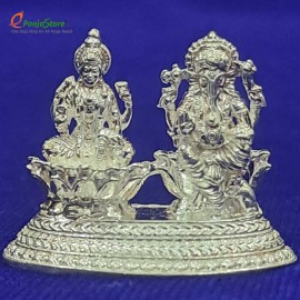 Pure Silver Lakshmi Ganapathi Idol / Prathima