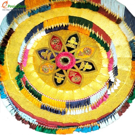 Temple Umbrella / Utsava Umbrella / Temple Kovli Kadai For God with Double Layered (4 FEET)