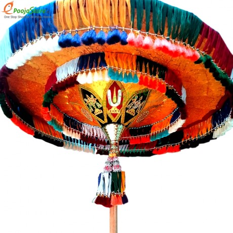 Temple Umbrella / Utsava Umbrella / Temple Kovli Kadai For God with Double Layered (4 FEET)