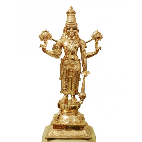 Sri Devi Budevi Sametha Venkateshwara Swamy Brass Idol 