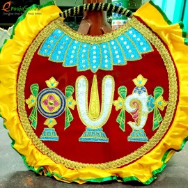 Venkateshwara Swamy Alavattam / Thenkalai Alavattam Aisiri, Alavattam & Venchamaram (1.8 Feet )
